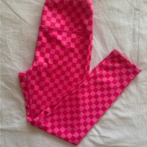 Miami Fitwear checkered Pink Checkered Leggings